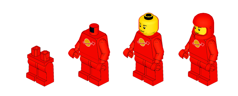 red lego 조립 과정